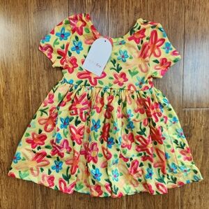 NWT Super Soft Mila & Rose 12-24m Multicolored Floral Twirl Dress